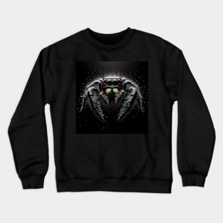 Monochromatic Jumping Spider Within Color Splash Crewneck Sweatshirt